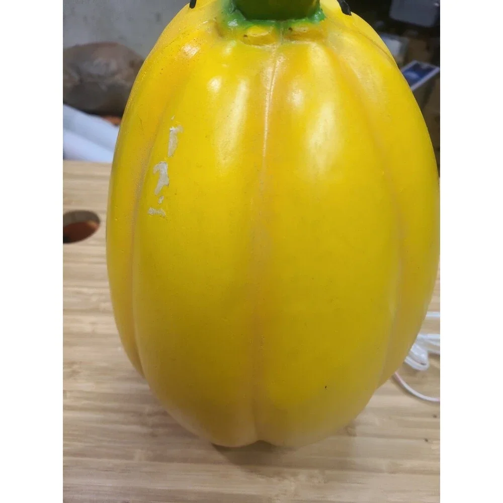 Trendmasters Yellow M&M Light-up Blow Mold Pumpkin Jack O Lantern Halloween 12